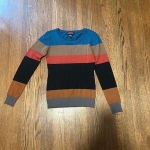 Say What? Teal and Brown Sweater